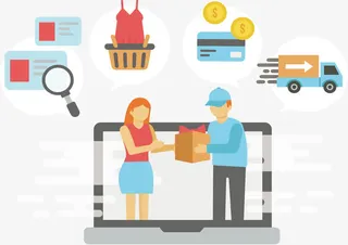 贴心服务送货上门免抠