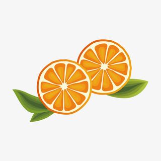 甜橙元素矢量免抠