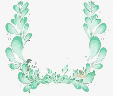 矢量树叶边框免抠