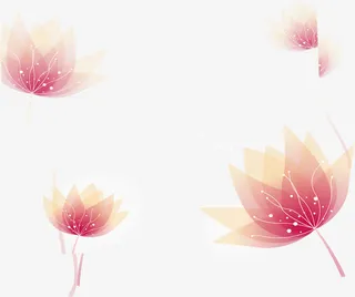 粉色卡通唯美花朵免抠