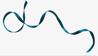 蓝色 免扣丝带png素材免抠