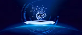 蓝色科技电子商务智能科技banner高清