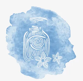 矢量水墨沐浴露免抠