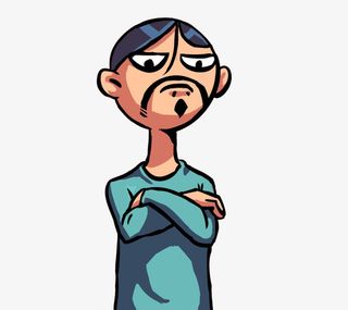 双手交叉表示不屑的大爷免抠