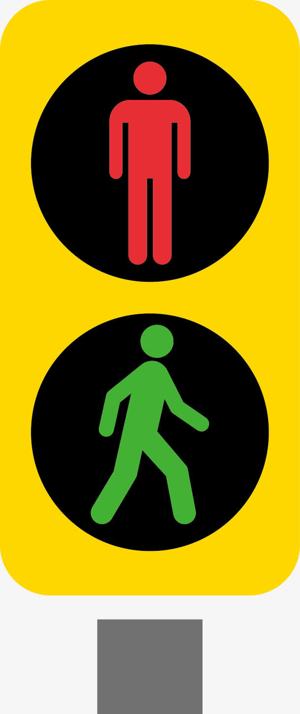 卡通过马路指示灯免抠