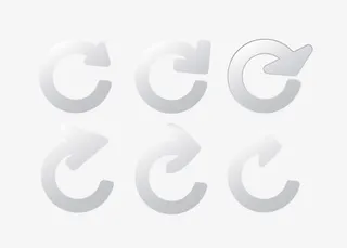 灰白渐变箭头图标免抠