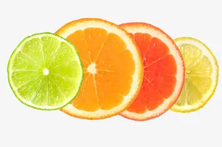 柠檬片微距特写免抠