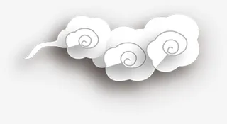 云，中国风，白色免抠