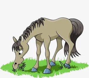 小马吃草免抠