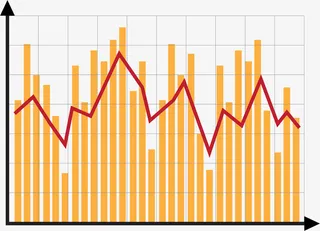 柱状折现ppt数据图免抠