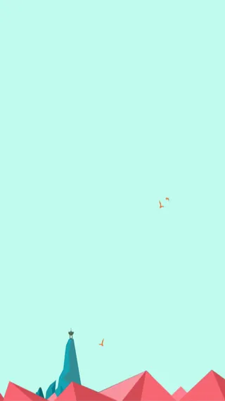 蓝色高山H5背景高清