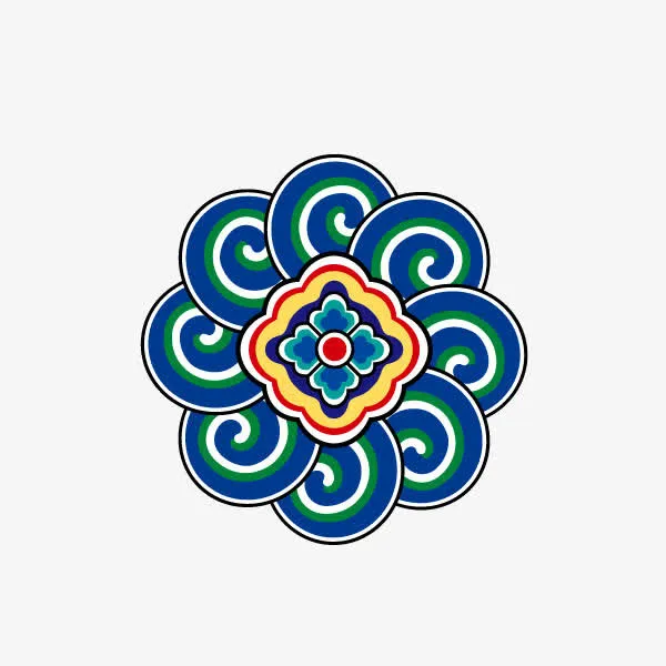 花纹底纹 中国风 装饰 雕梁画柱免抠