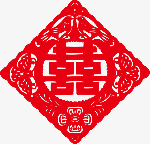 矩形剪纸帖免抠