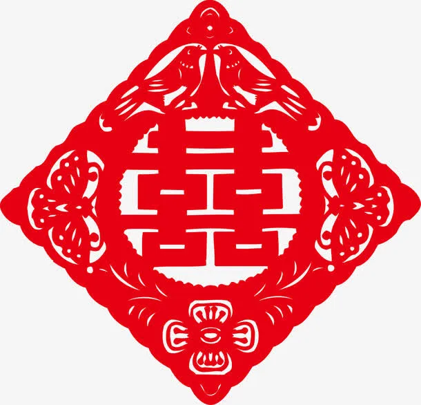 矩形剪纸帖免抠
