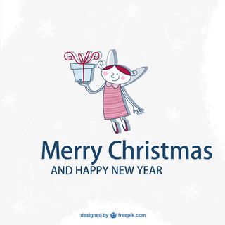 童趣圣诞精灵矢量图免抠