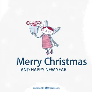 童趣圣诞精灵矢量图免抠