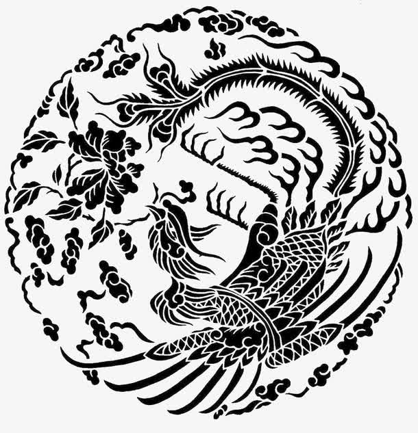 彝族图腾凤凰免抠