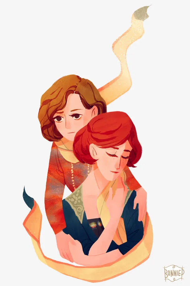 卡通母女免抠