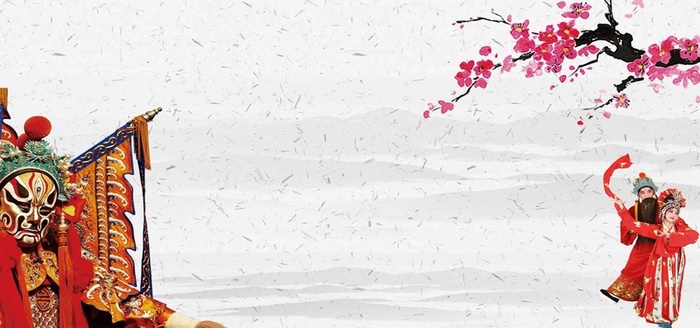 红色传统戏曲元素电商淘宝首页背景高清