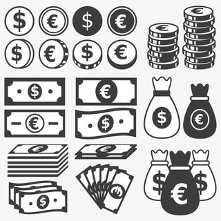 钱的矢量图标免抠