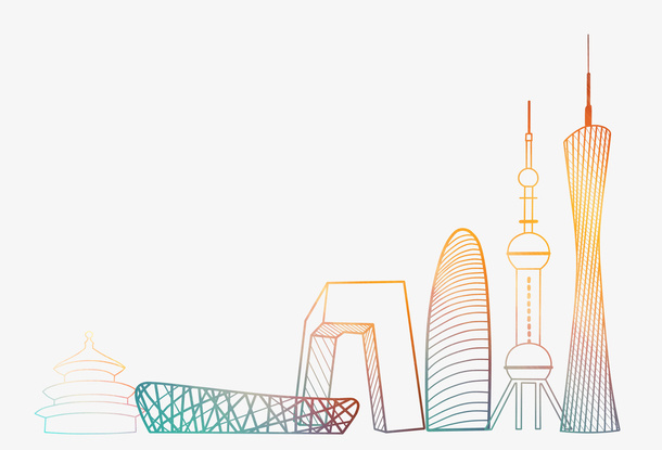 中国标志性建筑元素免抠