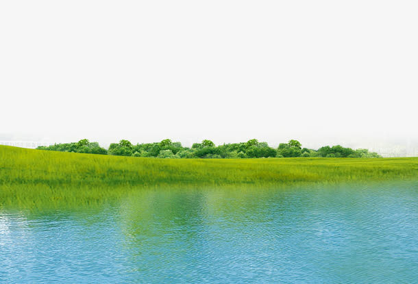 大自然绿色河流免抠背景摄影风景元素