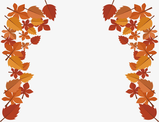 秋天枫叶边框免抠