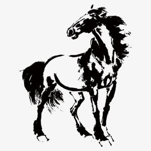 简约中国风马新年素材免抠
