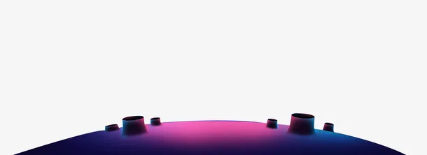 紫色半星球免抠