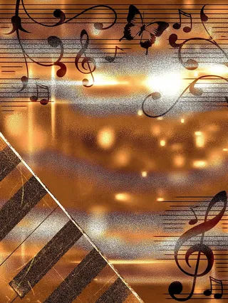 音乐符磨砂纹理免费图片免抠