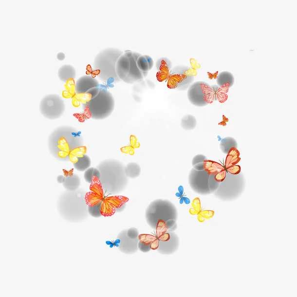 梦幻蝴蝶效果免抠