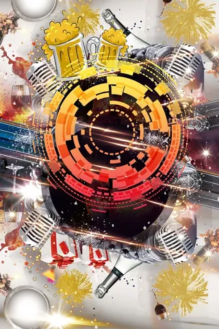 酒吧招聘海报背景素材高清