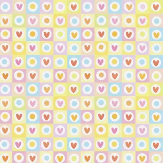 心形圆形方格背景