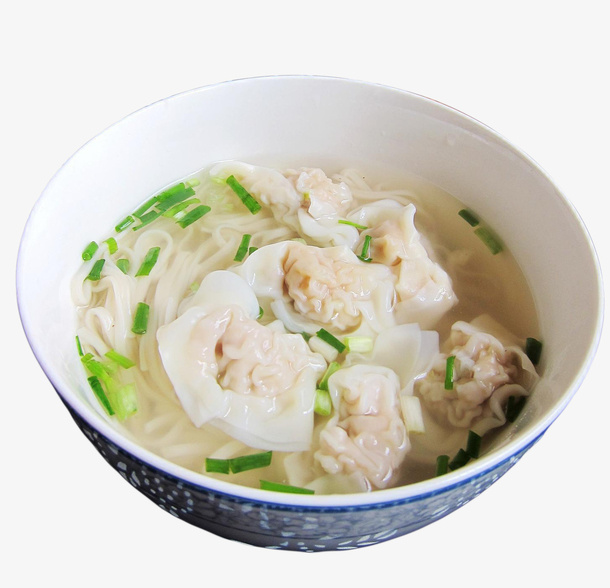 美味传统小吃猪肉馄饨面免抠