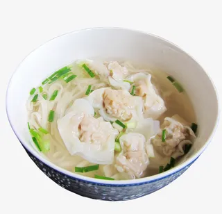 美味传统小吃猪肉馄饨面免抠