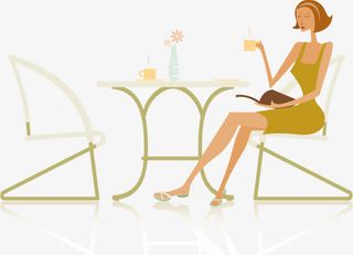 10款现代白领工作与生活插画,免抠