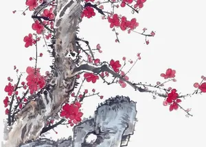 水墨梅花免抠