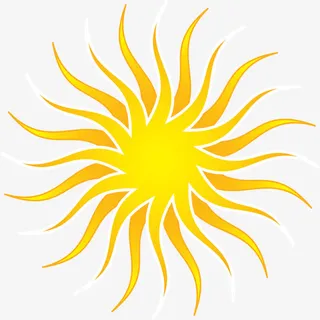 金色旋转太阳图案免抠