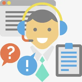 矢量网络客服免抠