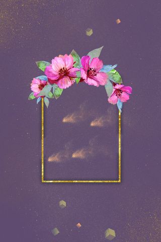 紫色高贵花朵同学会背景高清