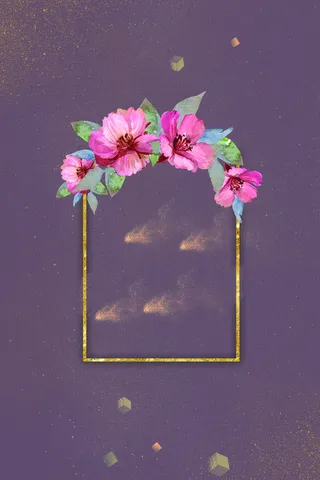 紫色高贵花朵同学会背景高清