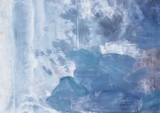 蓝色渐变水墨晕染免抠