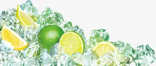 夏日冰块装饰图案免抠