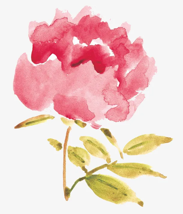 水墨鲜花免抠