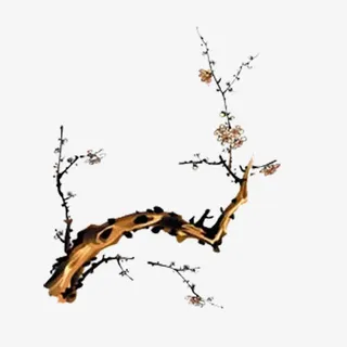 水墨梅花免抠