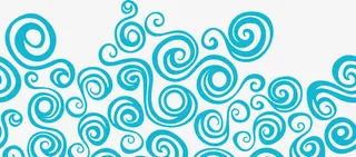 手绘海洋文理海浪浪花免抠