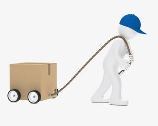 用绳子拉货物免抠