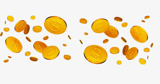 金币漂浮素材免抠