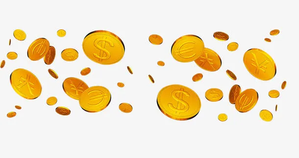 金币漂浮素材免抠