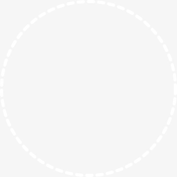 简约风虚线圆环圆形边框免抠